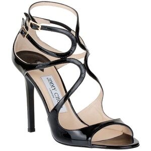 Jimmy Choo Heeled Lang Patent Leather Strap Sandal